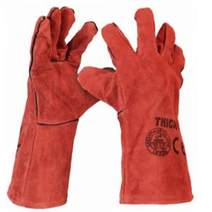 guante soldador rojo Thick